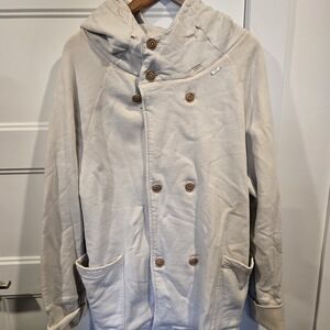 Diesel Cream Hoodie with Metal Tag